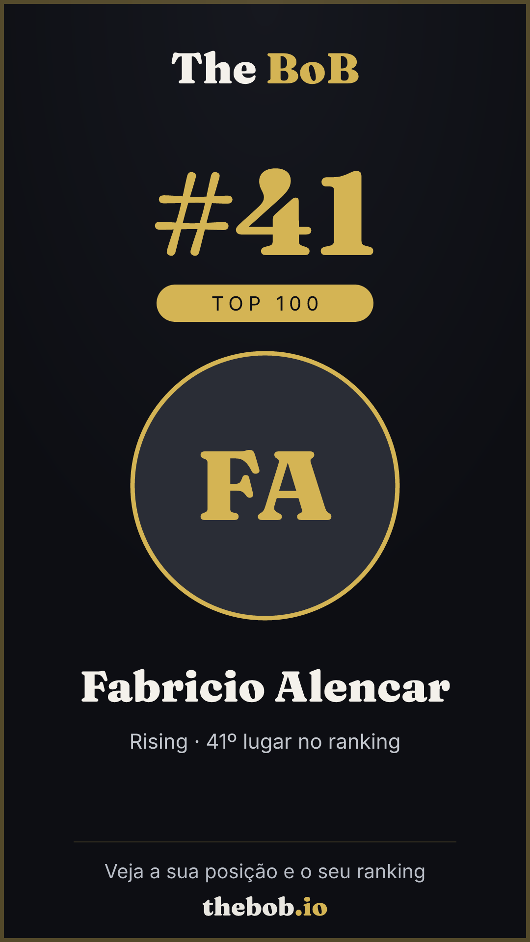 Selo The BoB · Fabricio Alencar