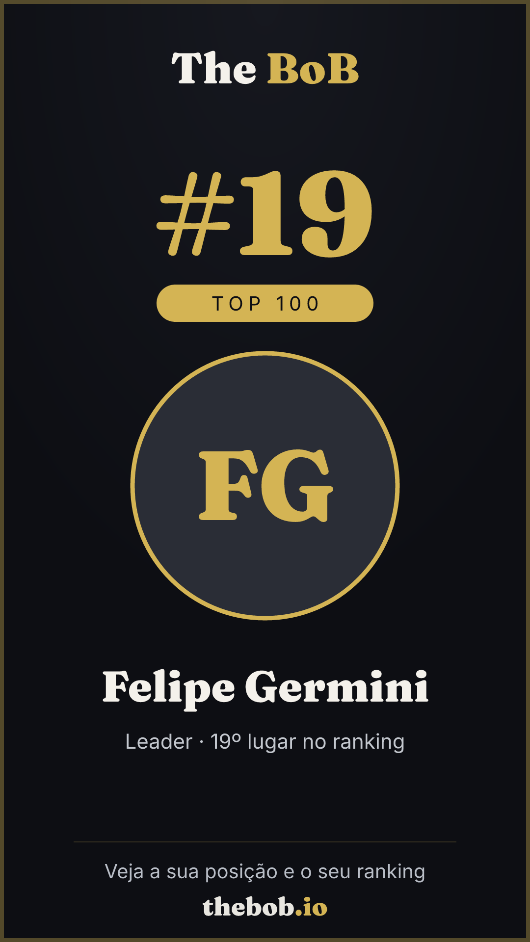 Selo The BoB · Felipe Germini
