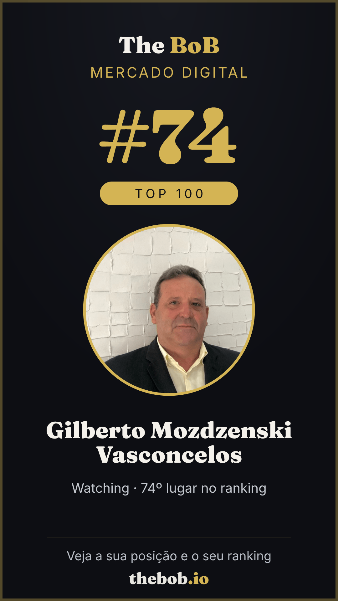 Selo The BoB · Gilberto Mozdzenski Vasconcelos