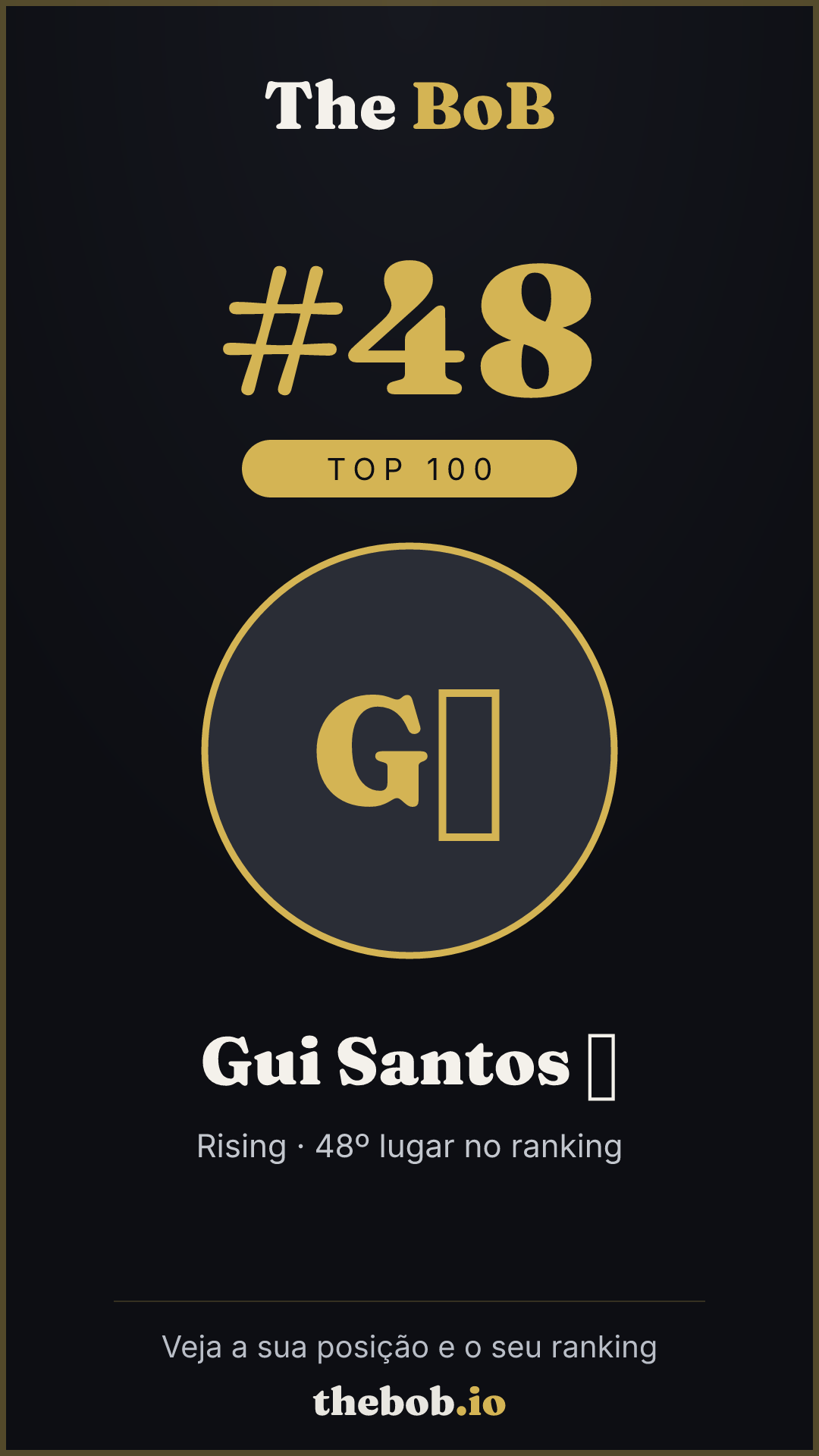 Selo The BoB · Gui Santos ⠀