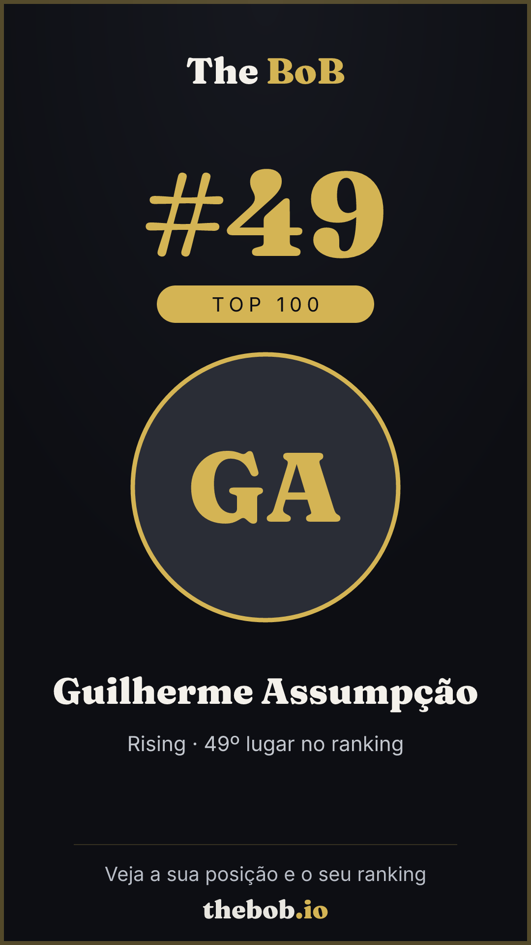 Selo The BoB · Guilherme Assumpção