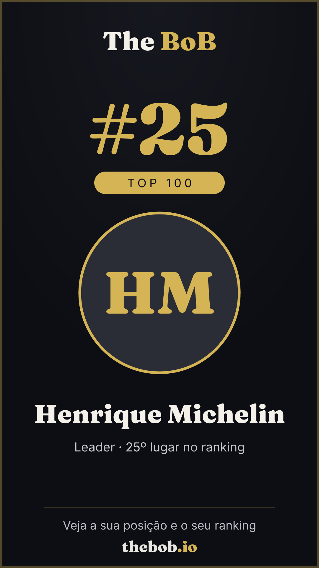Selo The BoB · Henrique Michelin