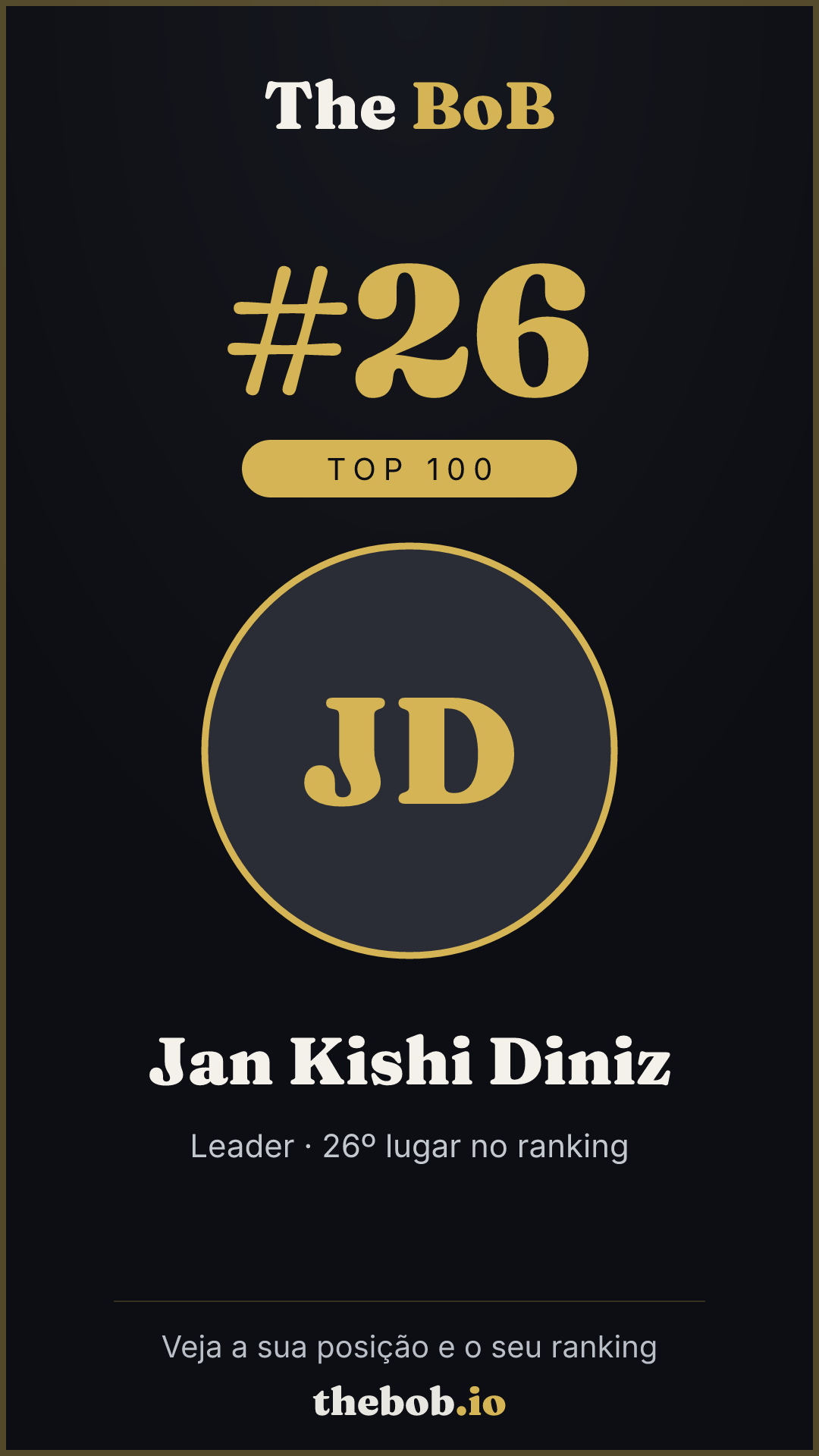 Selo The BoB · Jan Kishi Diniz