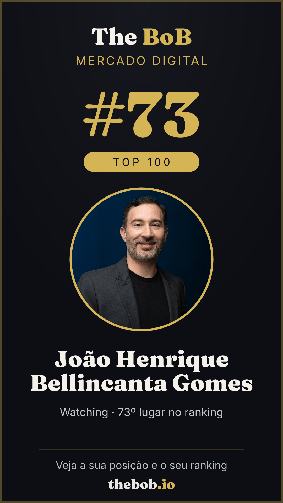 Selo The BoB · João Henrique Bellincanta Gomes