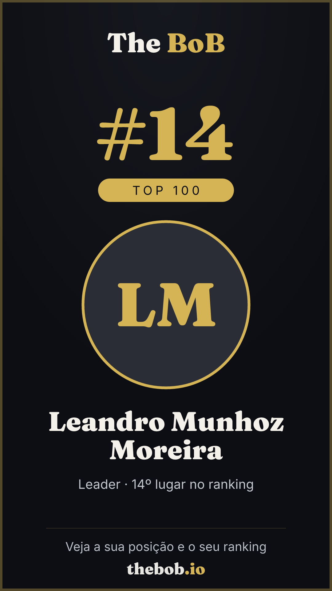Selo The BoB · Leandro Munhoz Moreira
