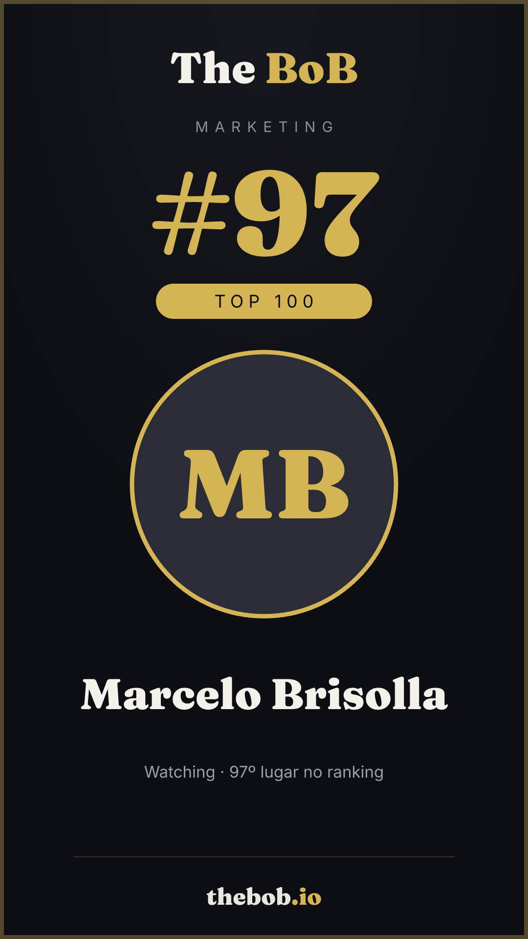 Selo The BoB · Marcelo Brisolla