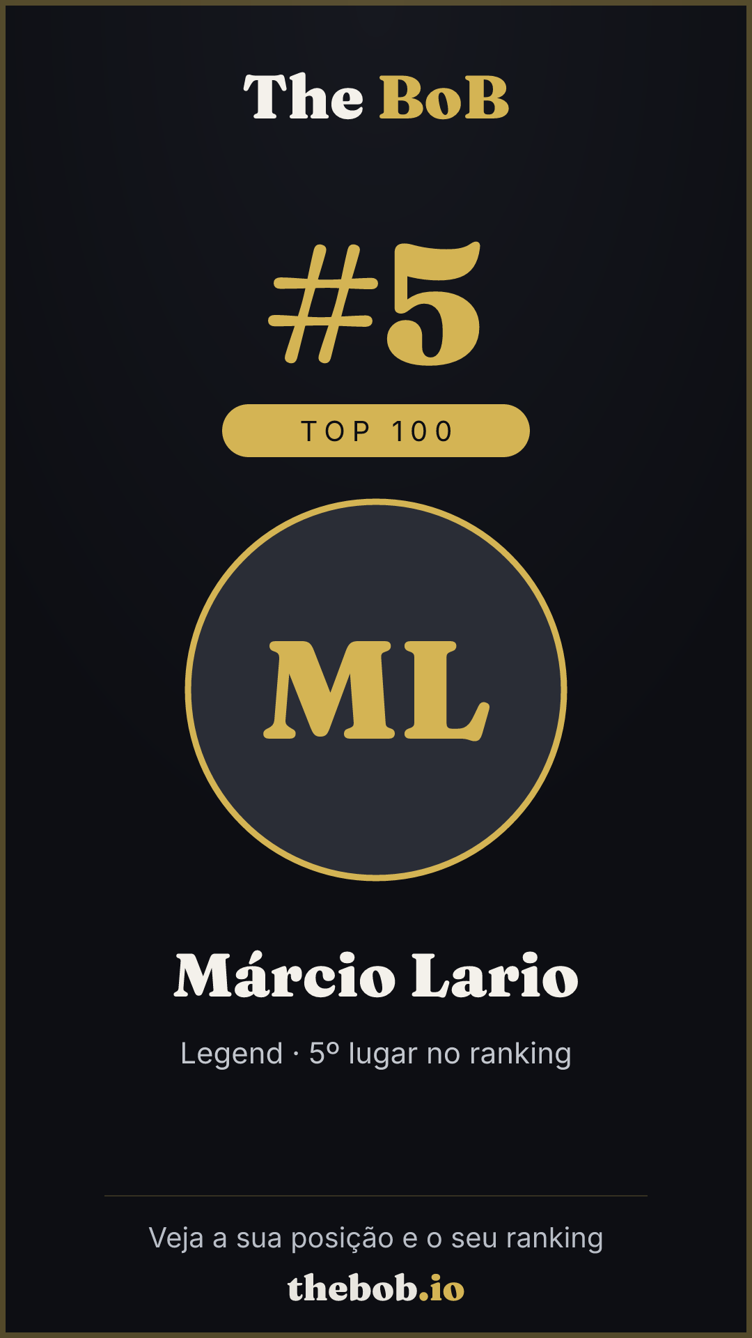 Selo The BoB · Márcio Lario