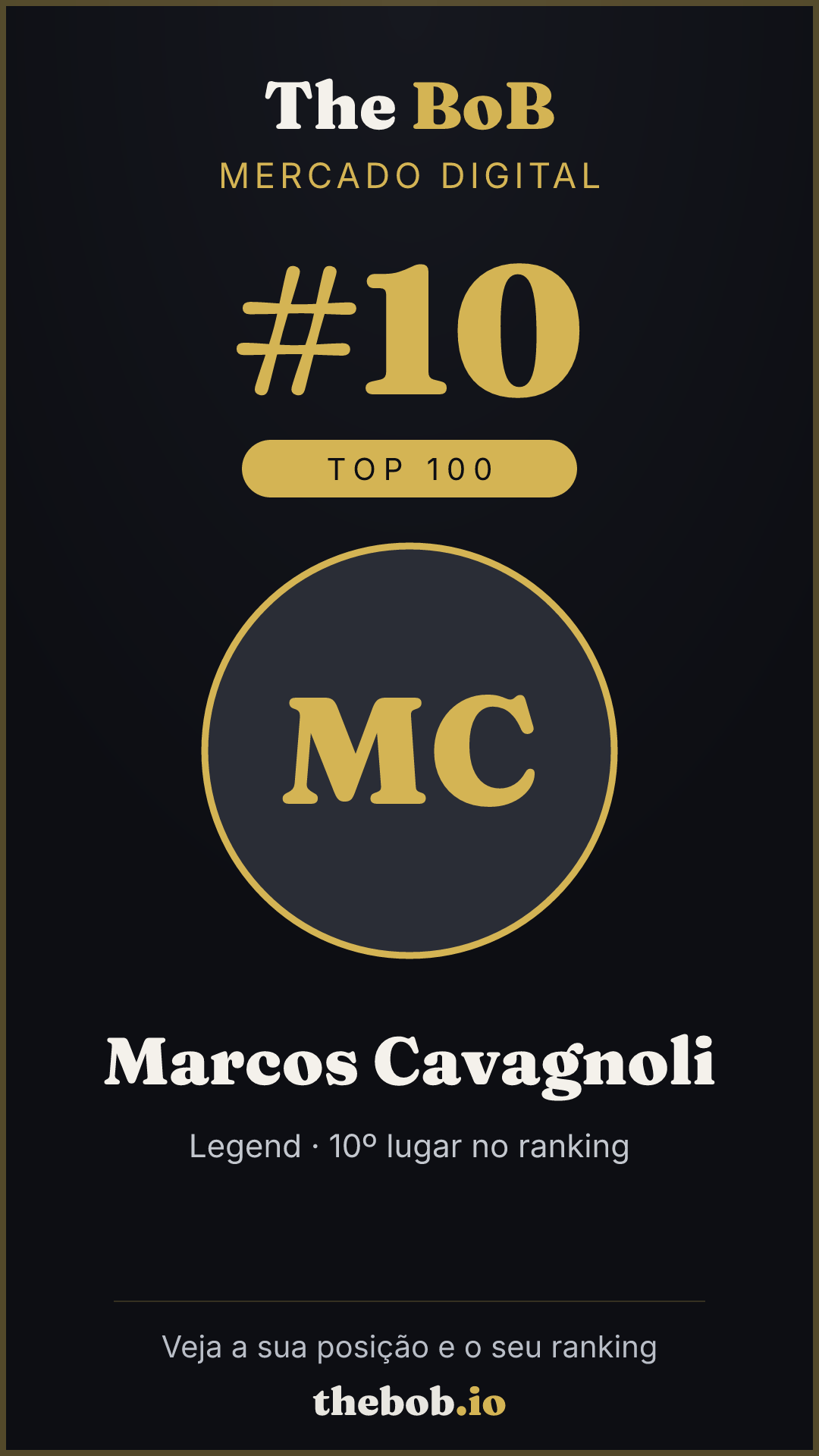 Selo The BoB · Marcos Cavagnoli