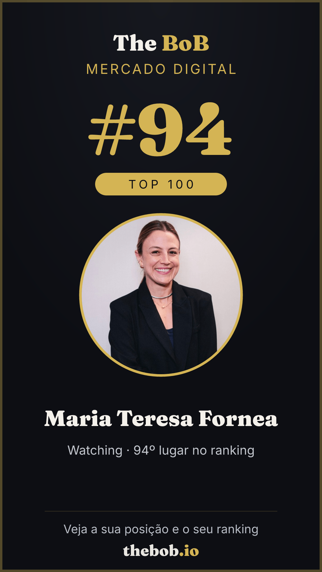 Selo The BoB · Maria Teresa Fornea
