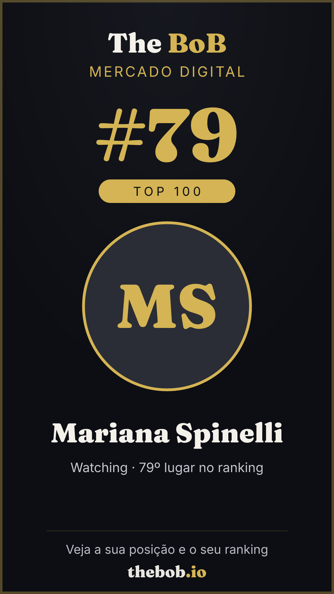 Selo The BoB · Mariana Spinelli