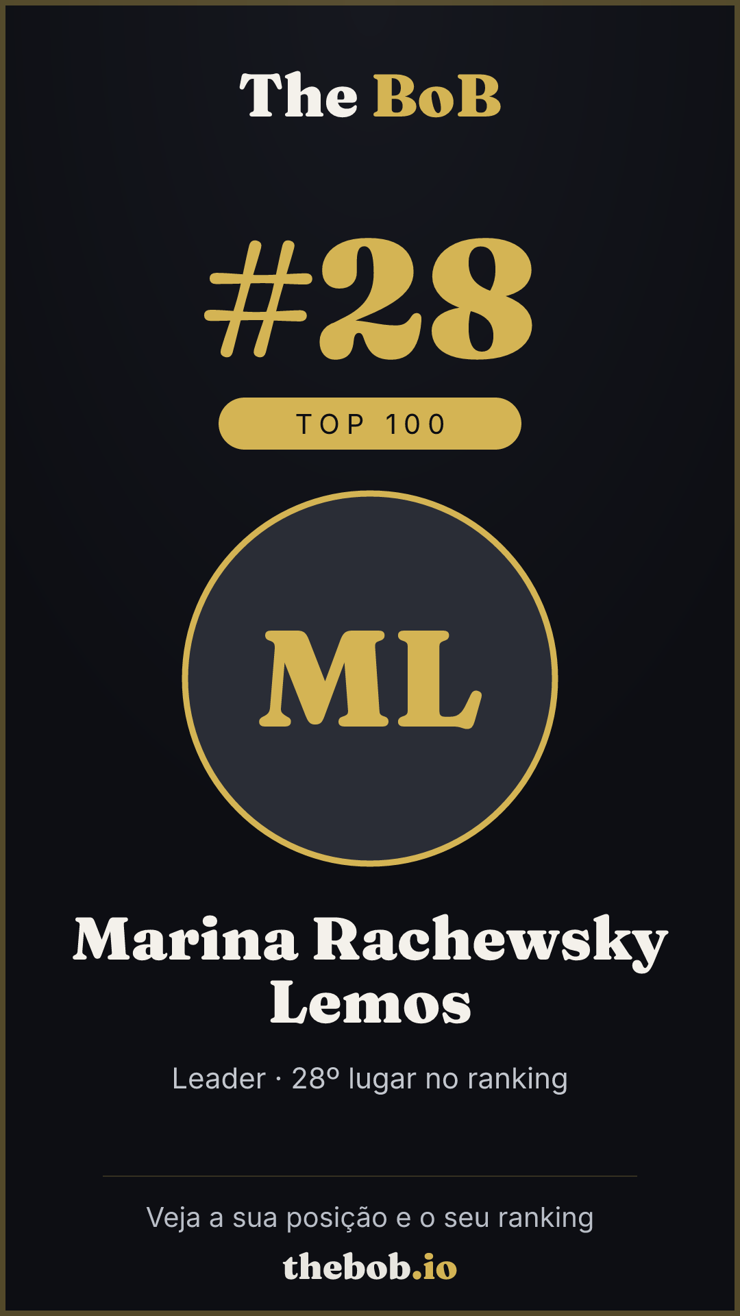 Selo The BoB · Marina Rachewsky Lemos