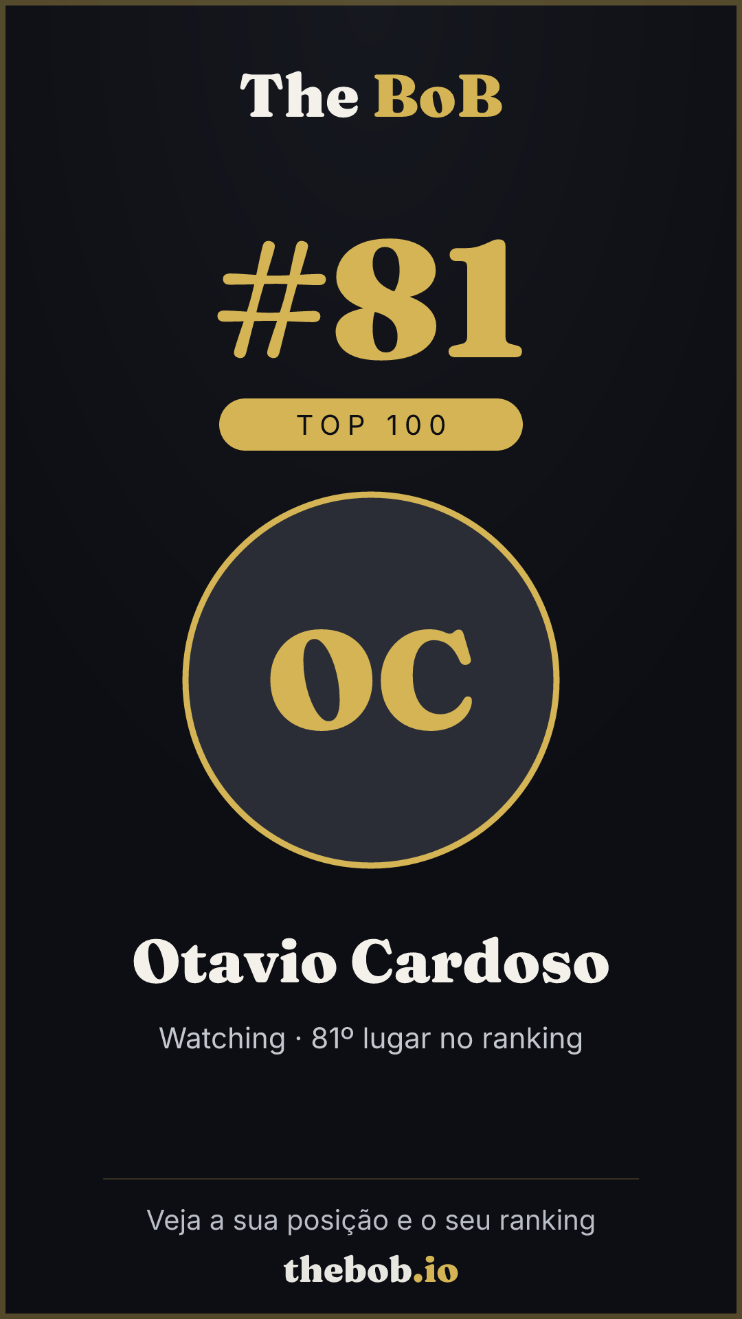 Selo The BoB · Otavio Cardoso