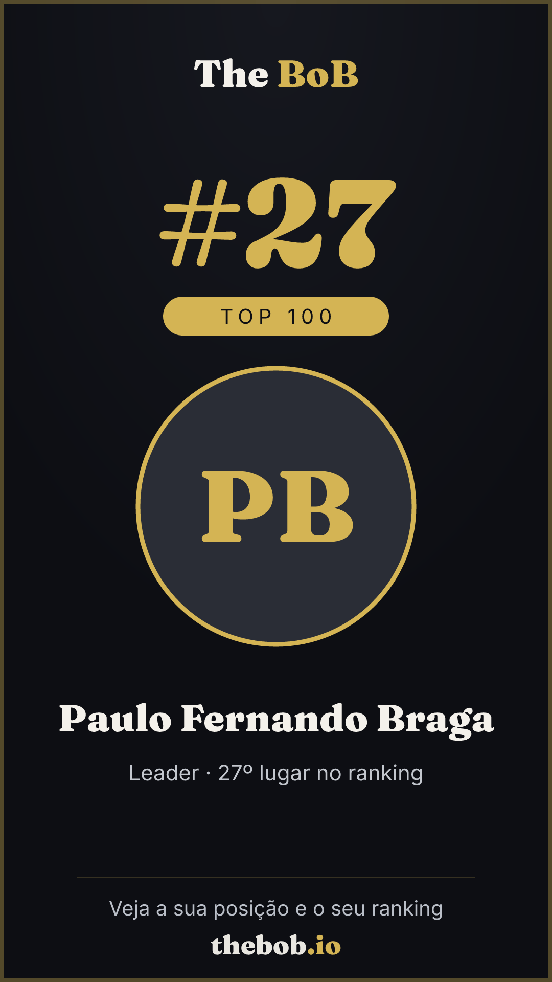 Selo The BoB · Paulo Fernando Braga