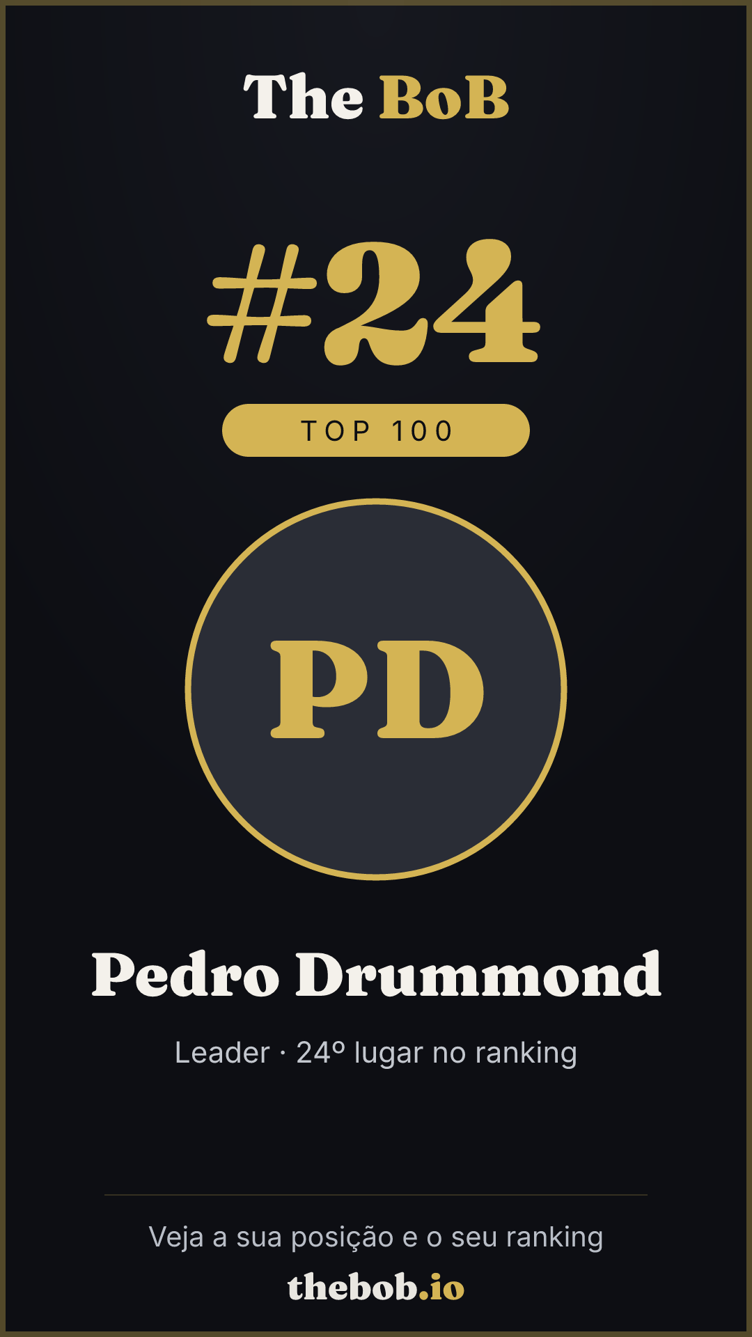 Selo The BoB · Pedro Drummond