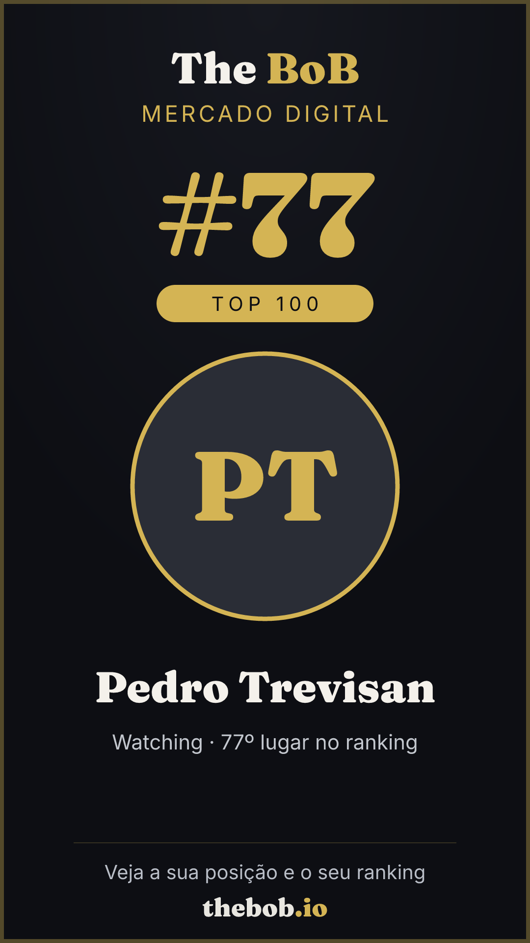 Selo The BoB · Pedro Trevisan