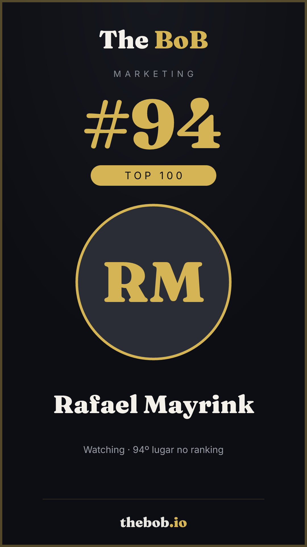 Selo The BoB · Rafael Mayrink