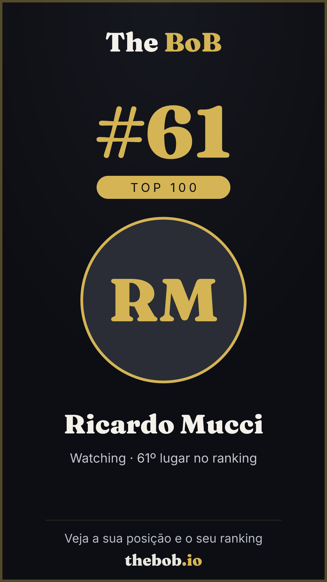 Selo The BoB · Ricardo Mucci