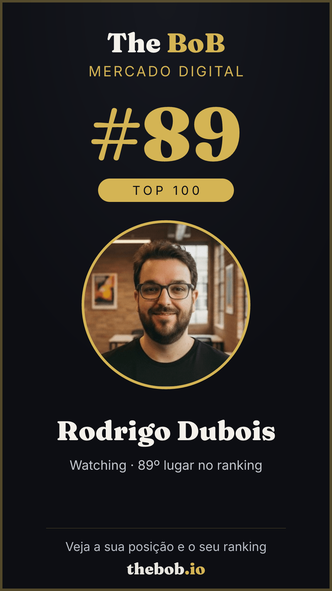 Selo The BoB · Rodrigo Dubois
