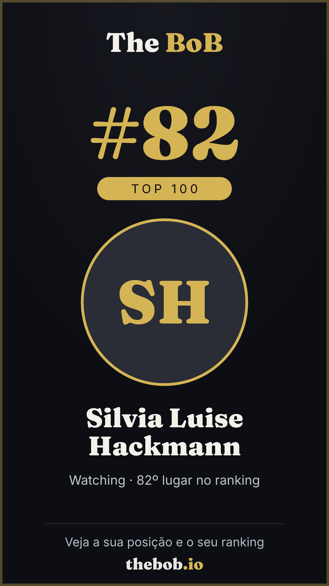 Selo The BoB · Silvia Luise Hackmann