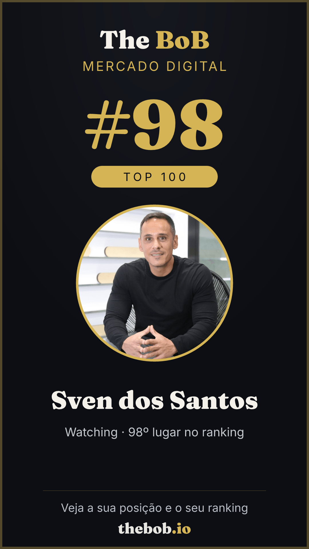 Selo The BoB · Sven dos Santos