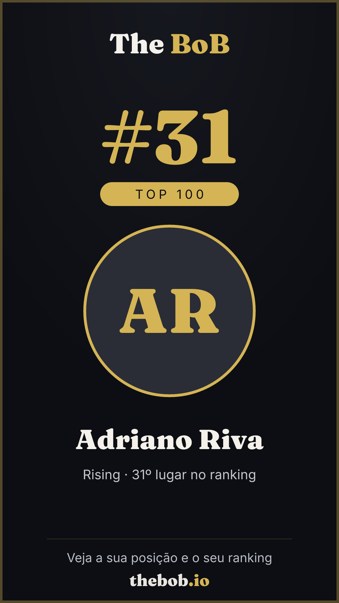 Selo The BoB · Adriano Riva