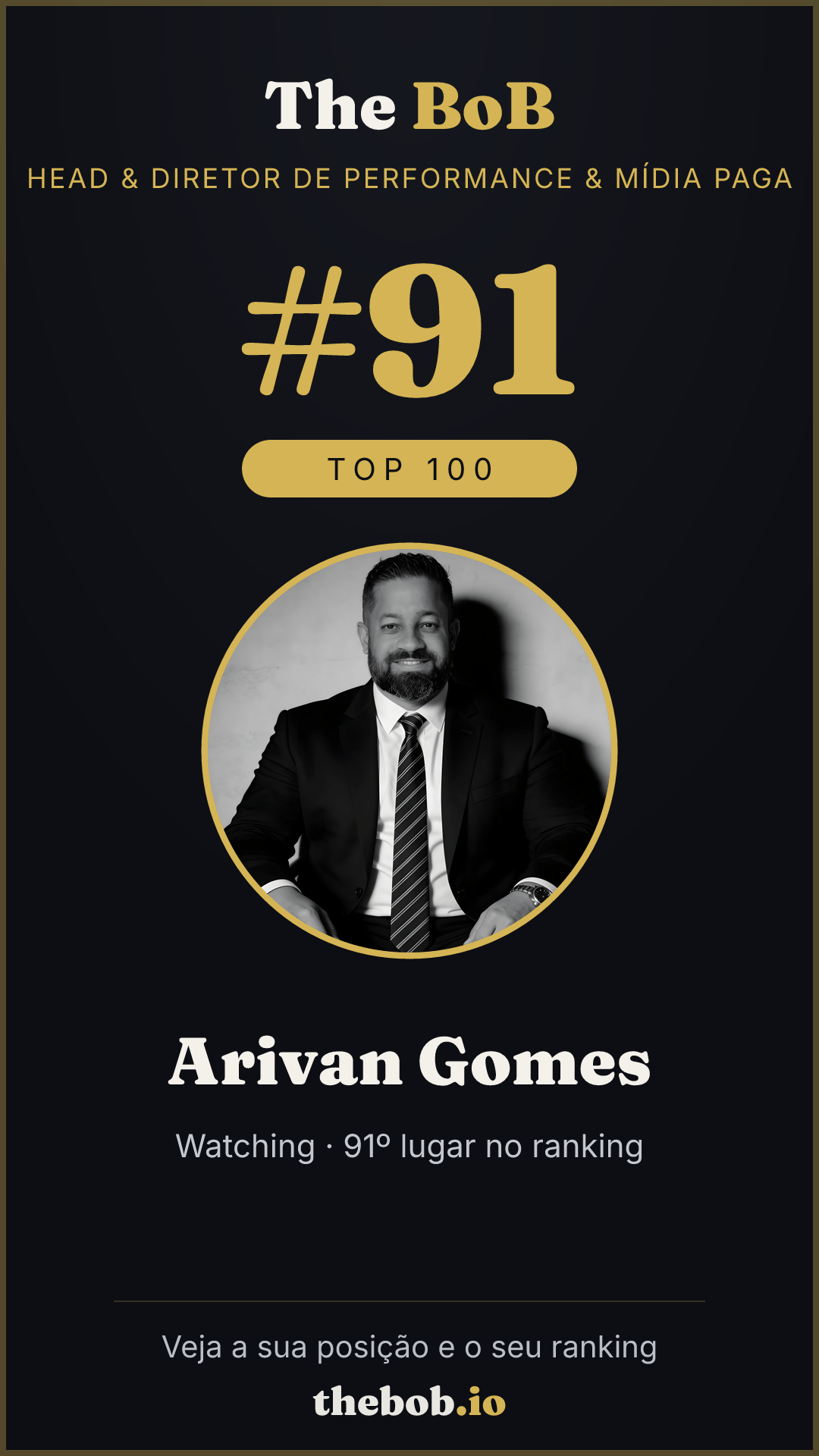 Selo The BoB · Arivan Gomes