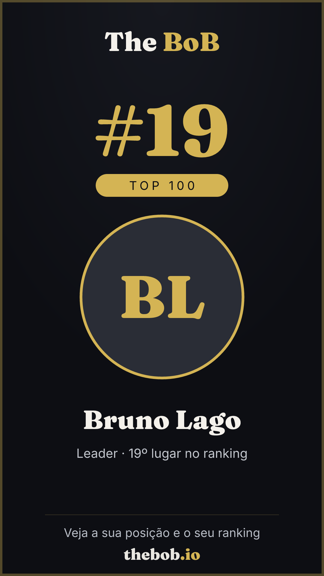 Selo The BoB · Bruno Lago