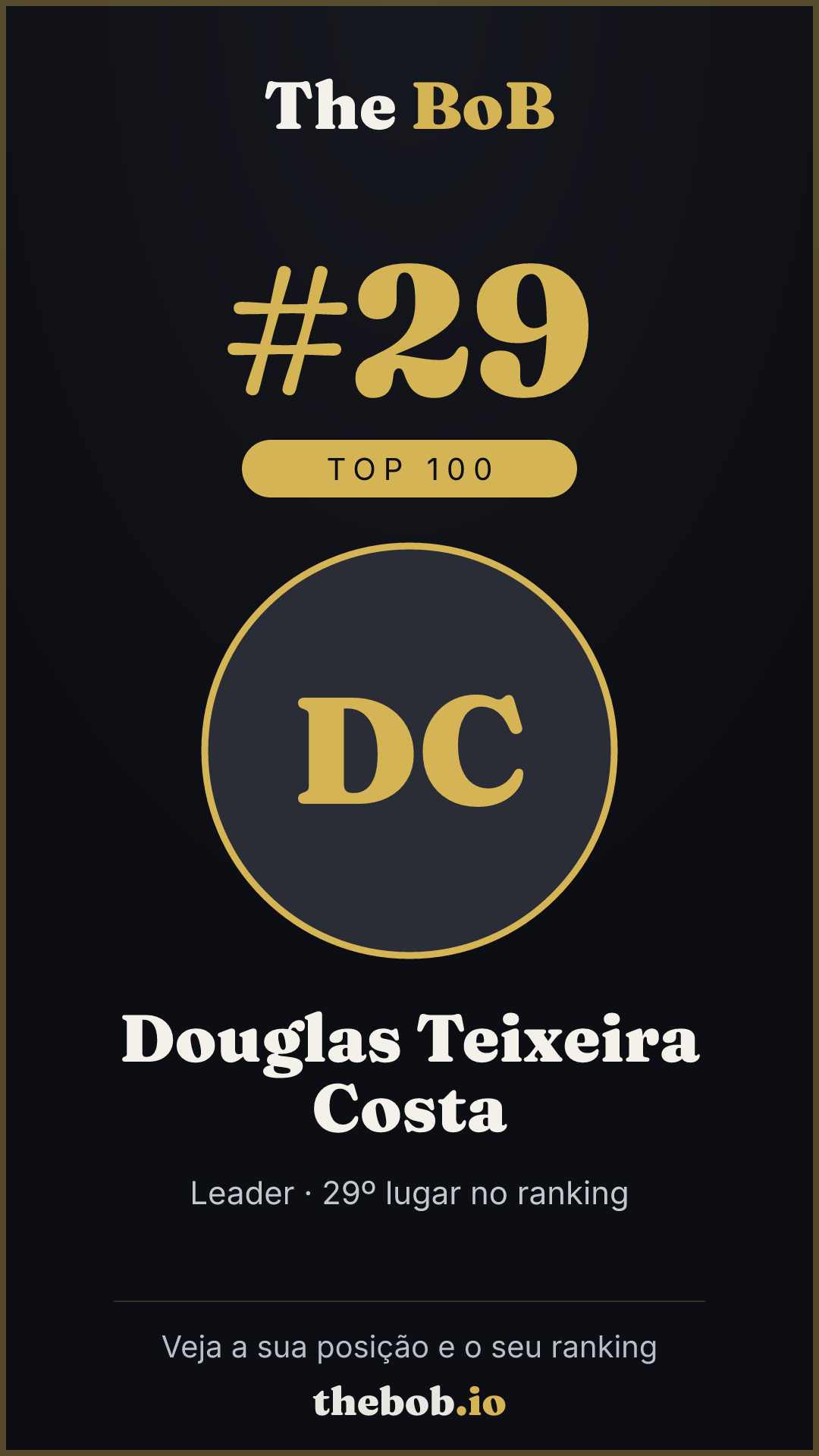 Selo The BoB · Douglas Teixeira Costa