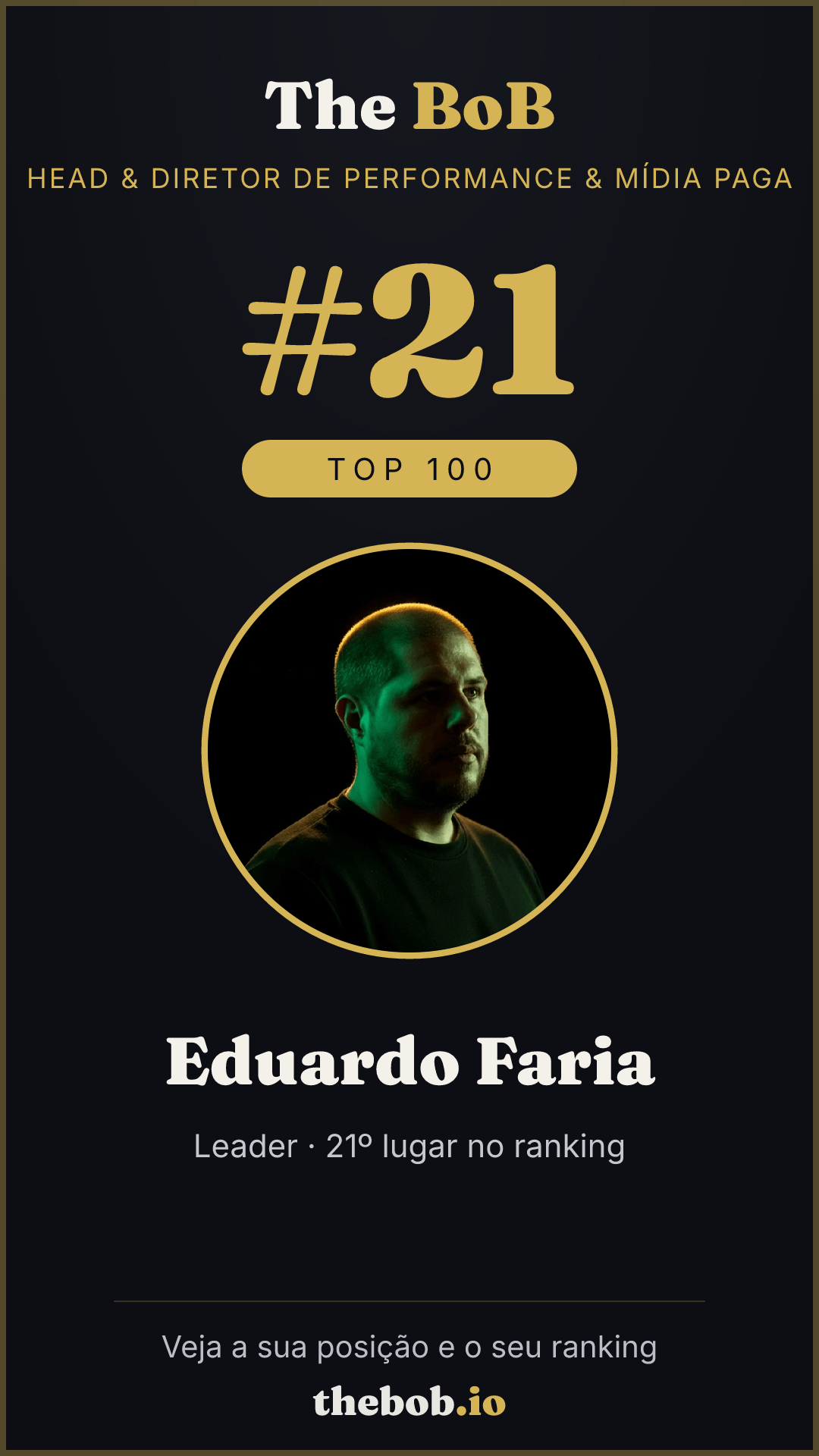 Selo The BoB · Eduardo Faria