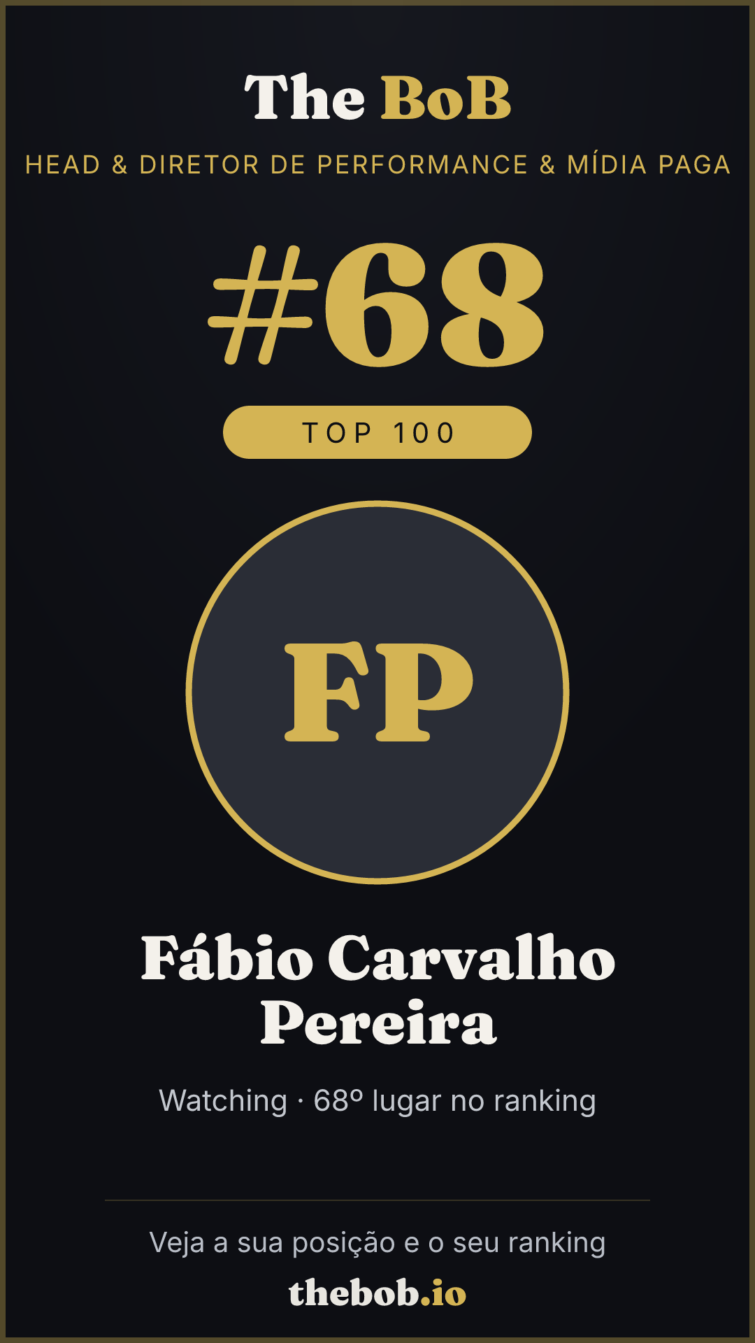 Selo The BoB · Fábio Carvalho Pereira
