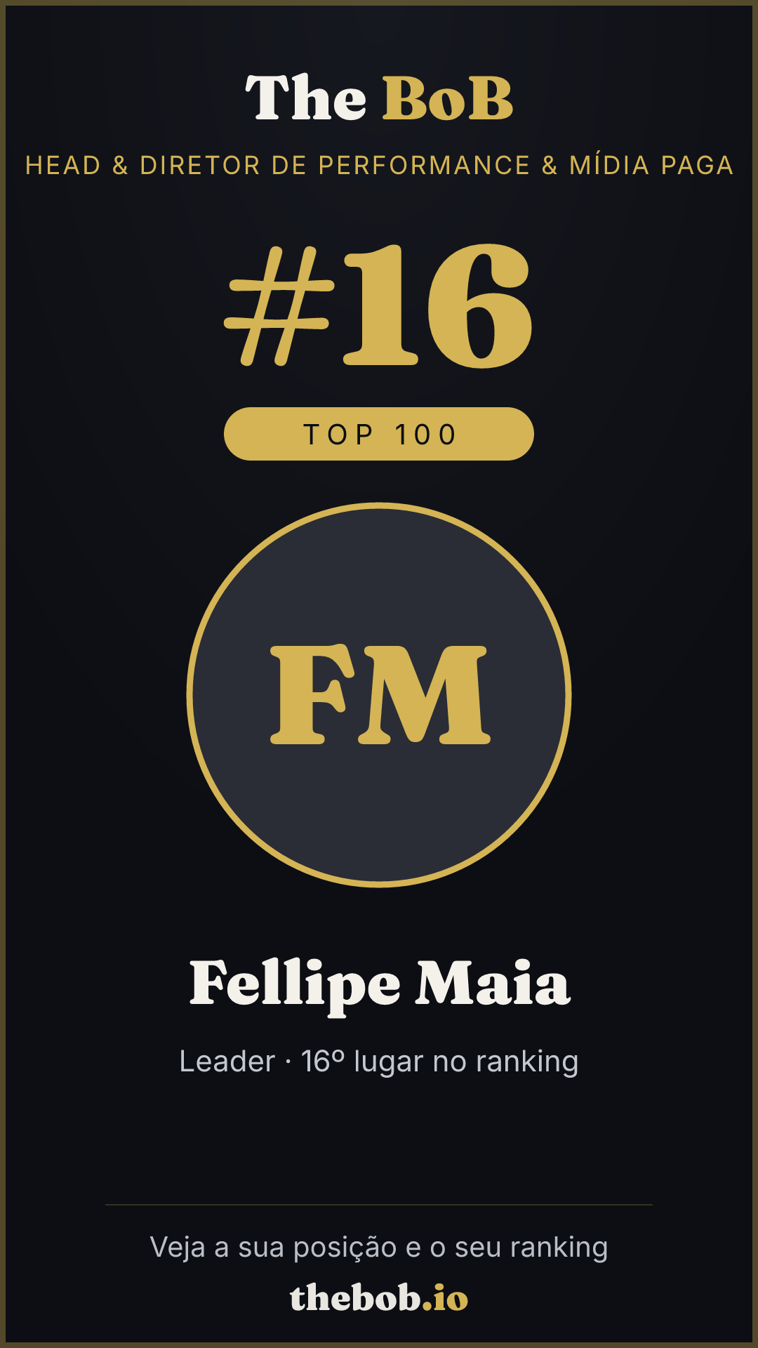 Selo The BoB · Fellipe Maia