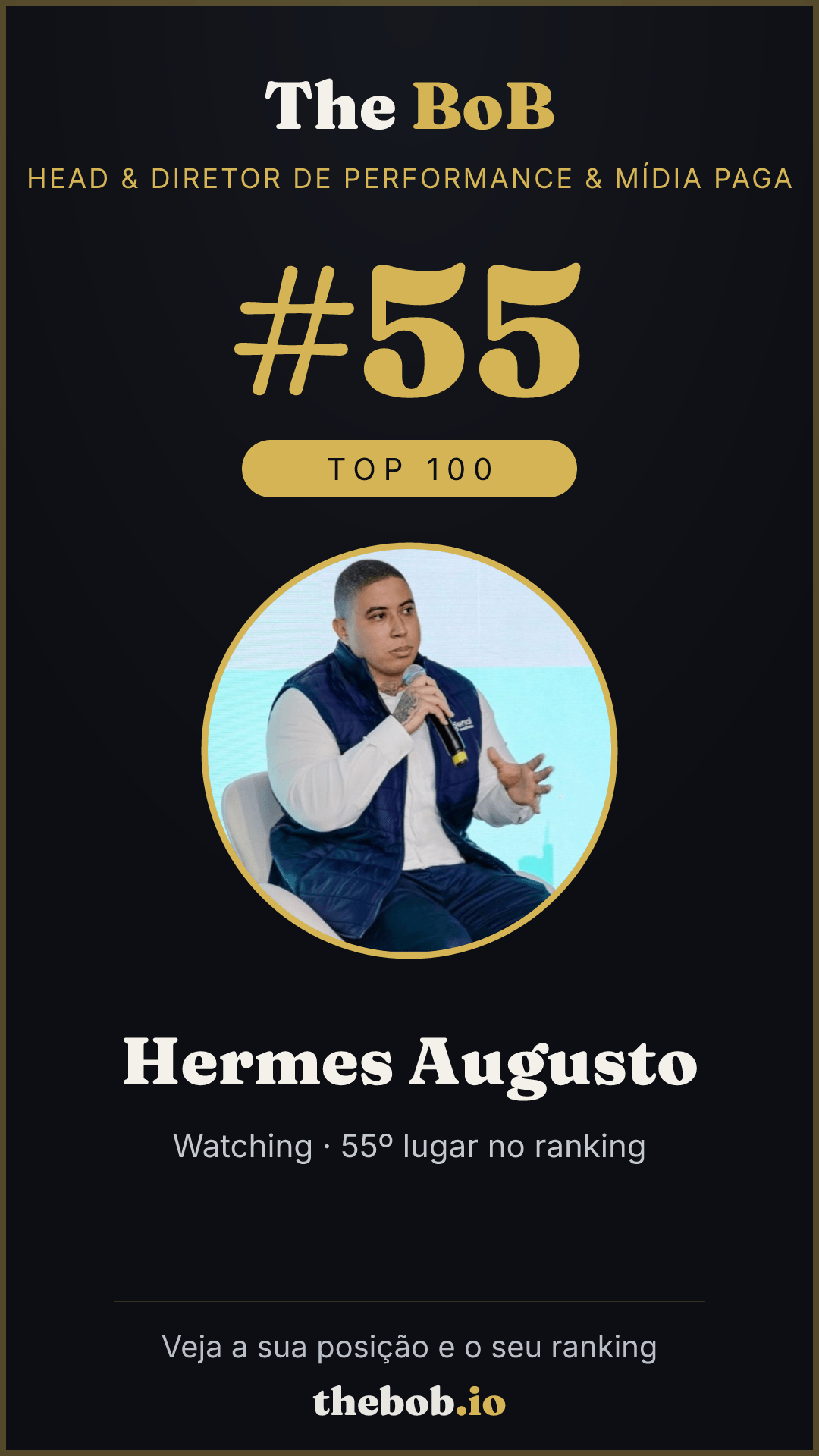 Selo The BoB · Hermes Augusto