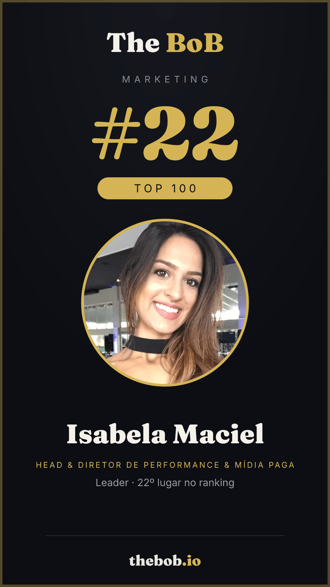 Selo The BoB · Isabela Maciel