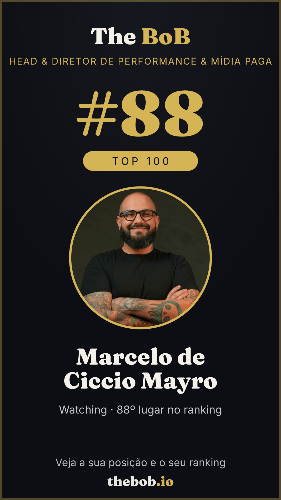 Selo The BoB · Marcelo de Ciccio Mayro