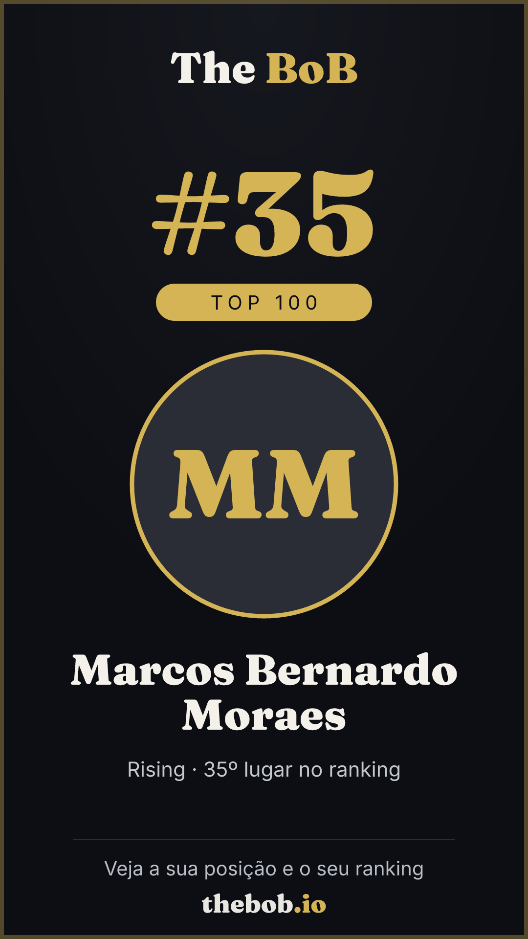Selo The BoB · Marcos Bernardo Moraes