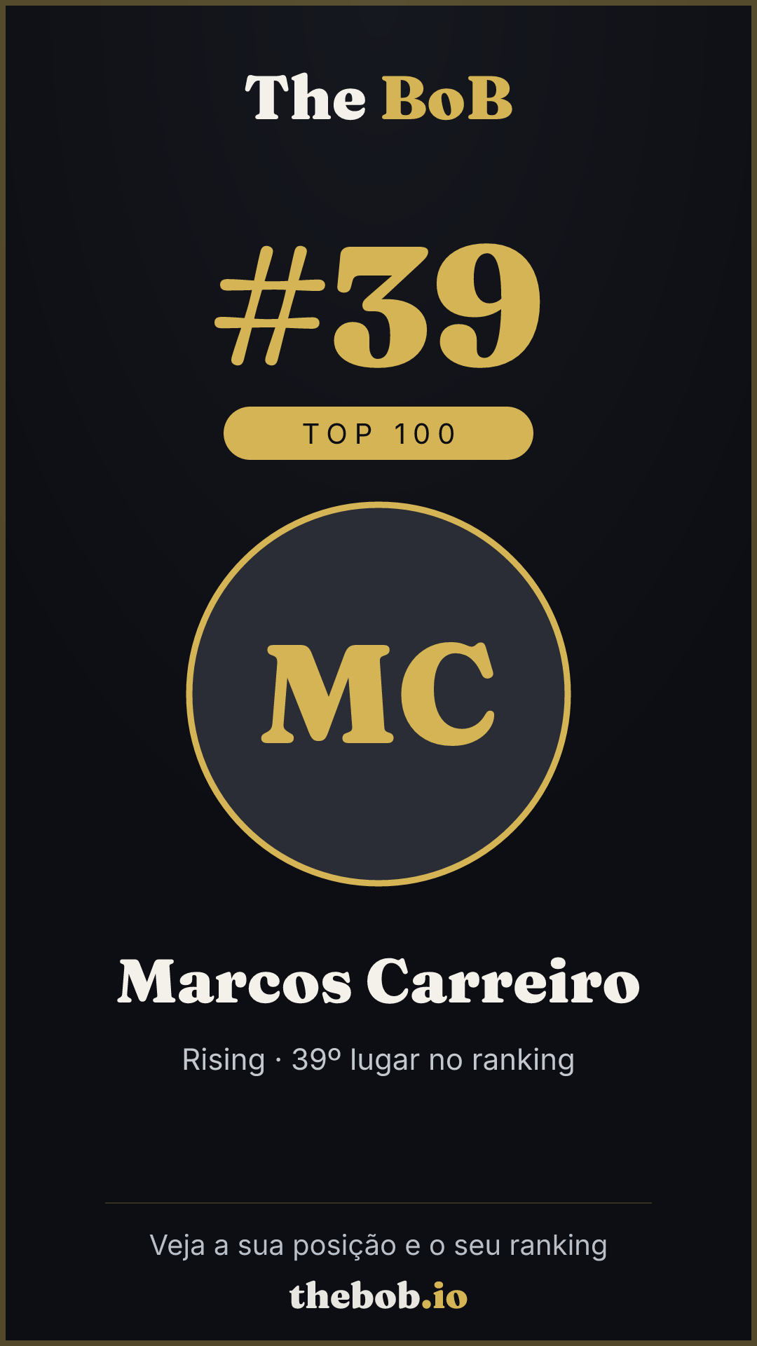 Selo The BoB · Marcos Carreiro