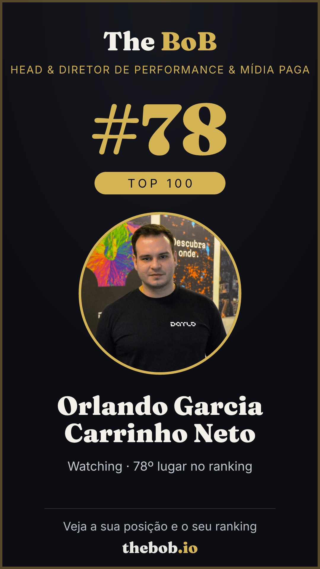 Selo The BoB · Orlando Garcia Carrinho Neto