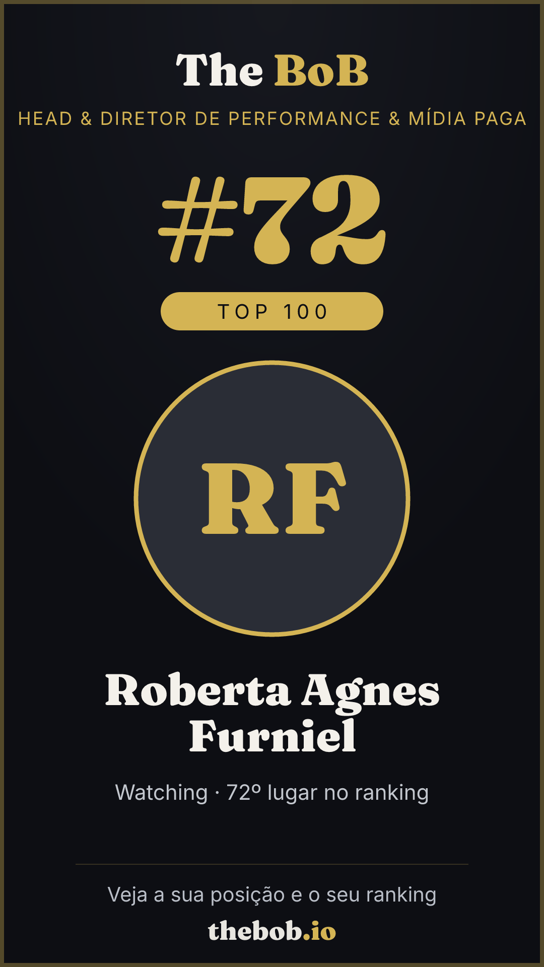Selo The BoB · Roberta Agnes Furniel