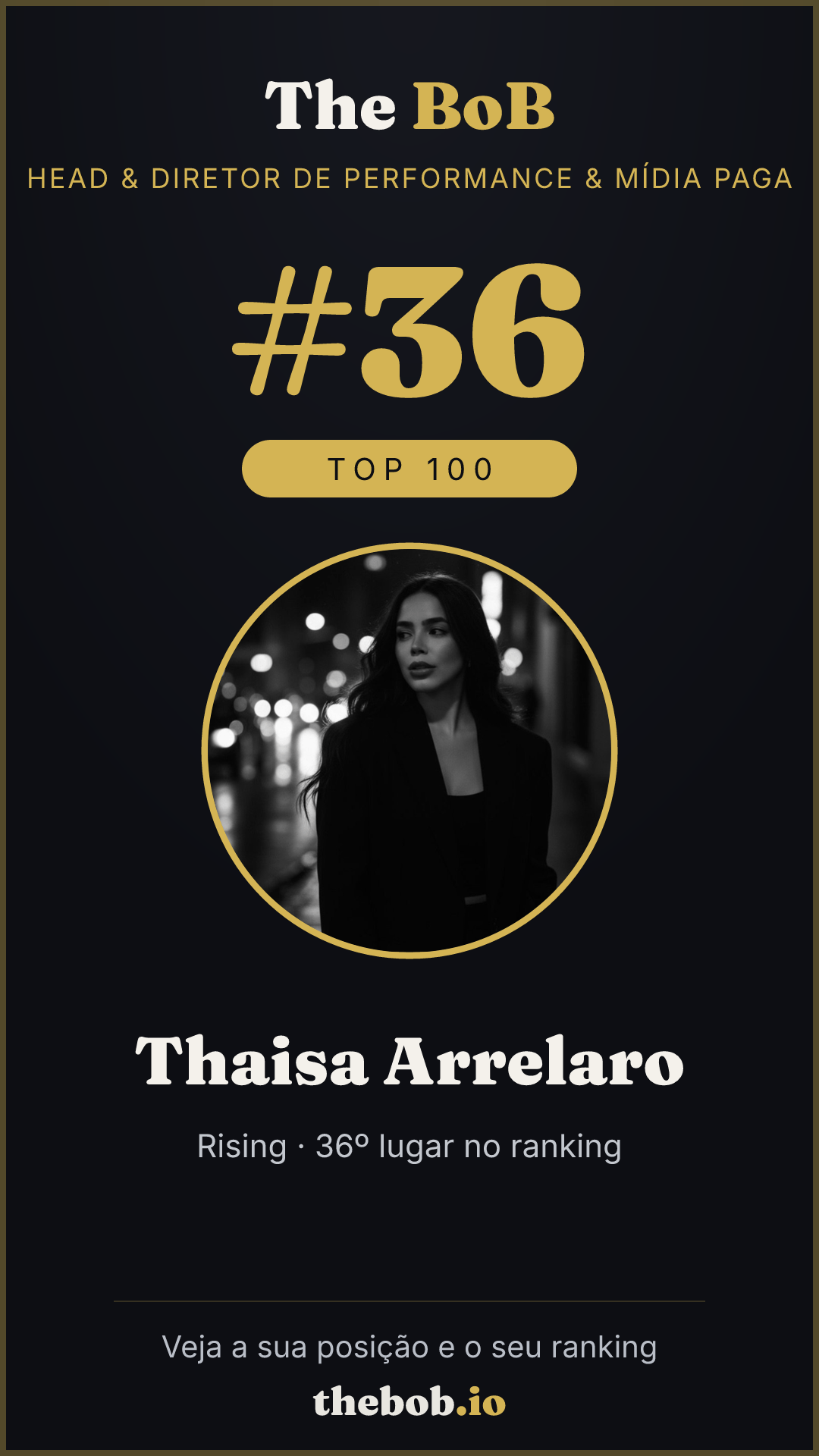 Selo The BoB · Thaisa Arrelaro
