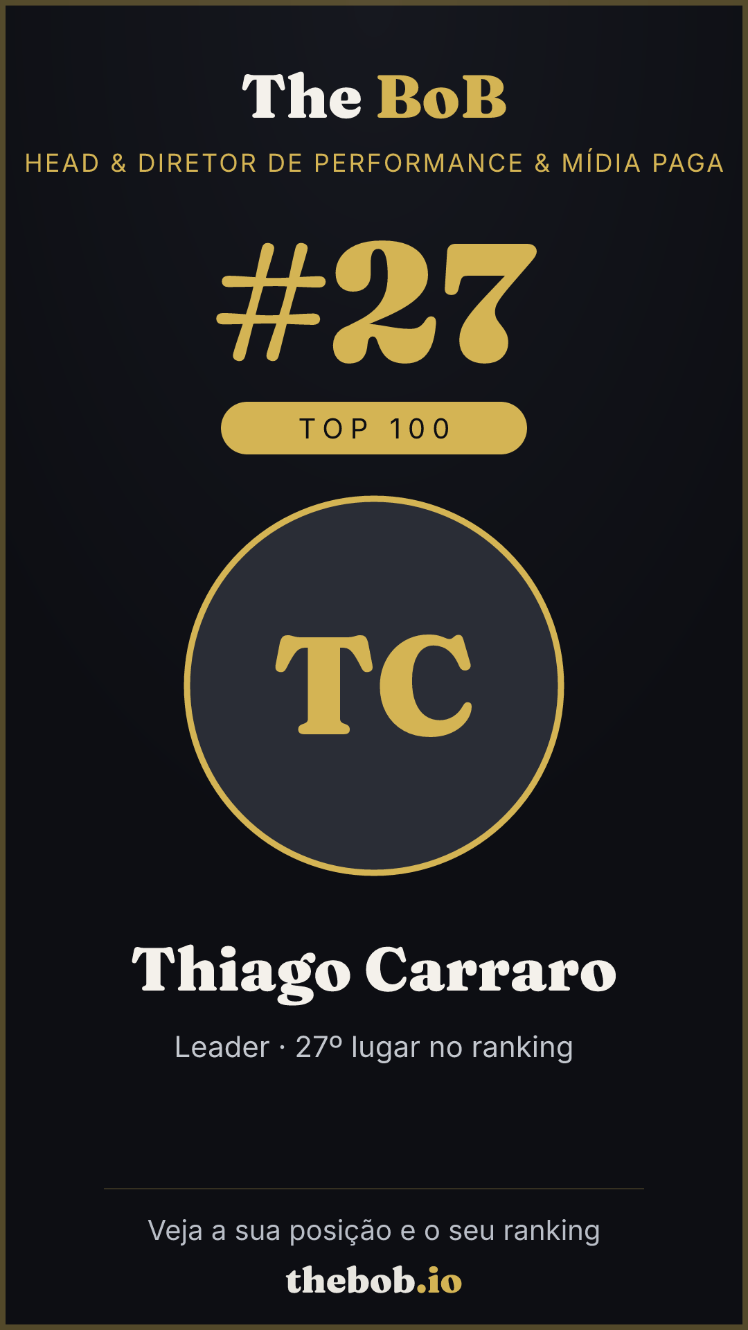 Selo The BoB · Thiago Carraro