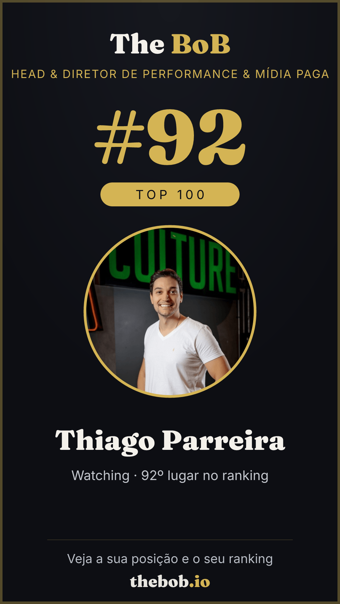 Selo The BoB · Thiago Parreira