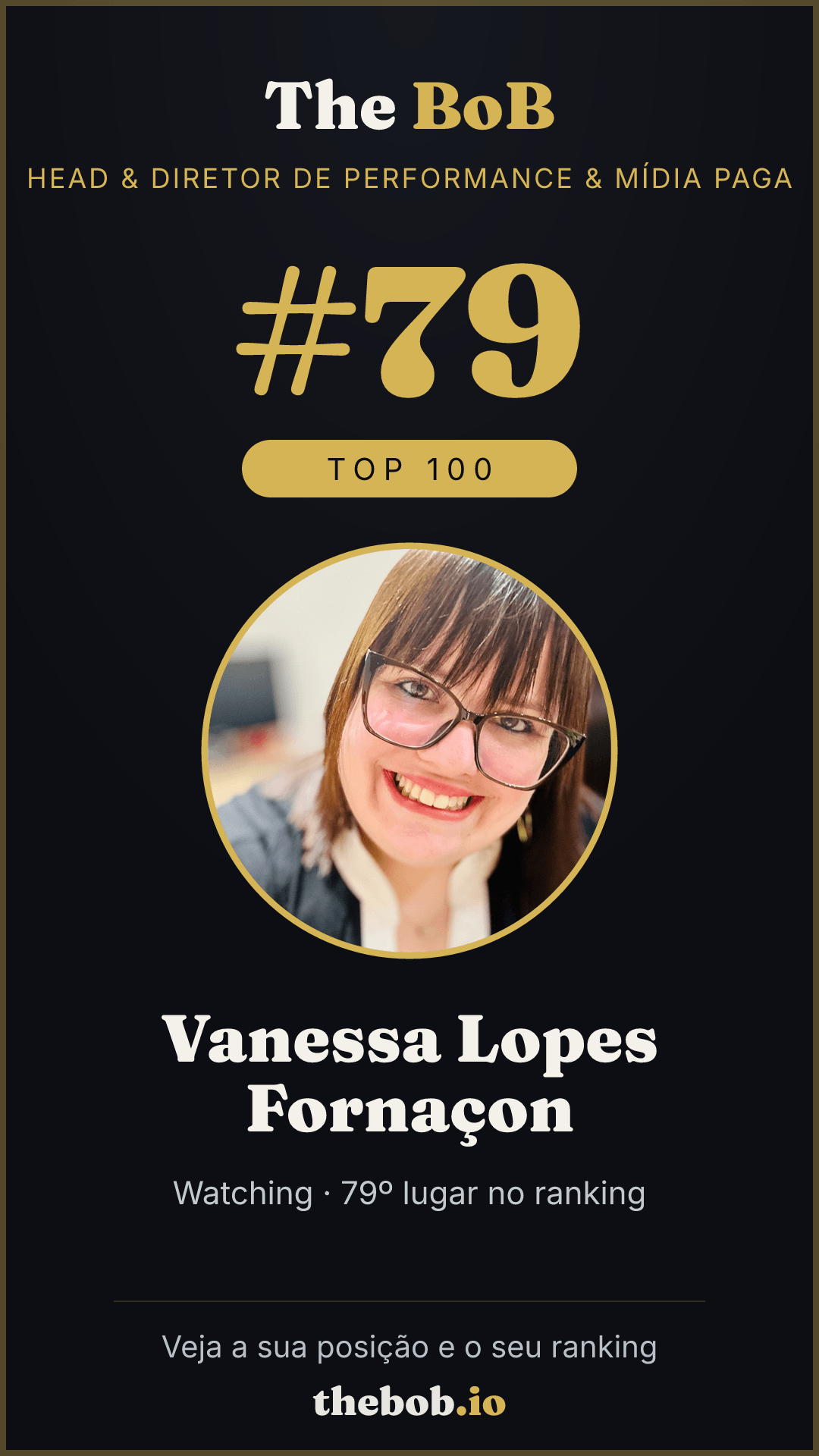 Selo The BoB · Vanessa Lopes Fornaçon