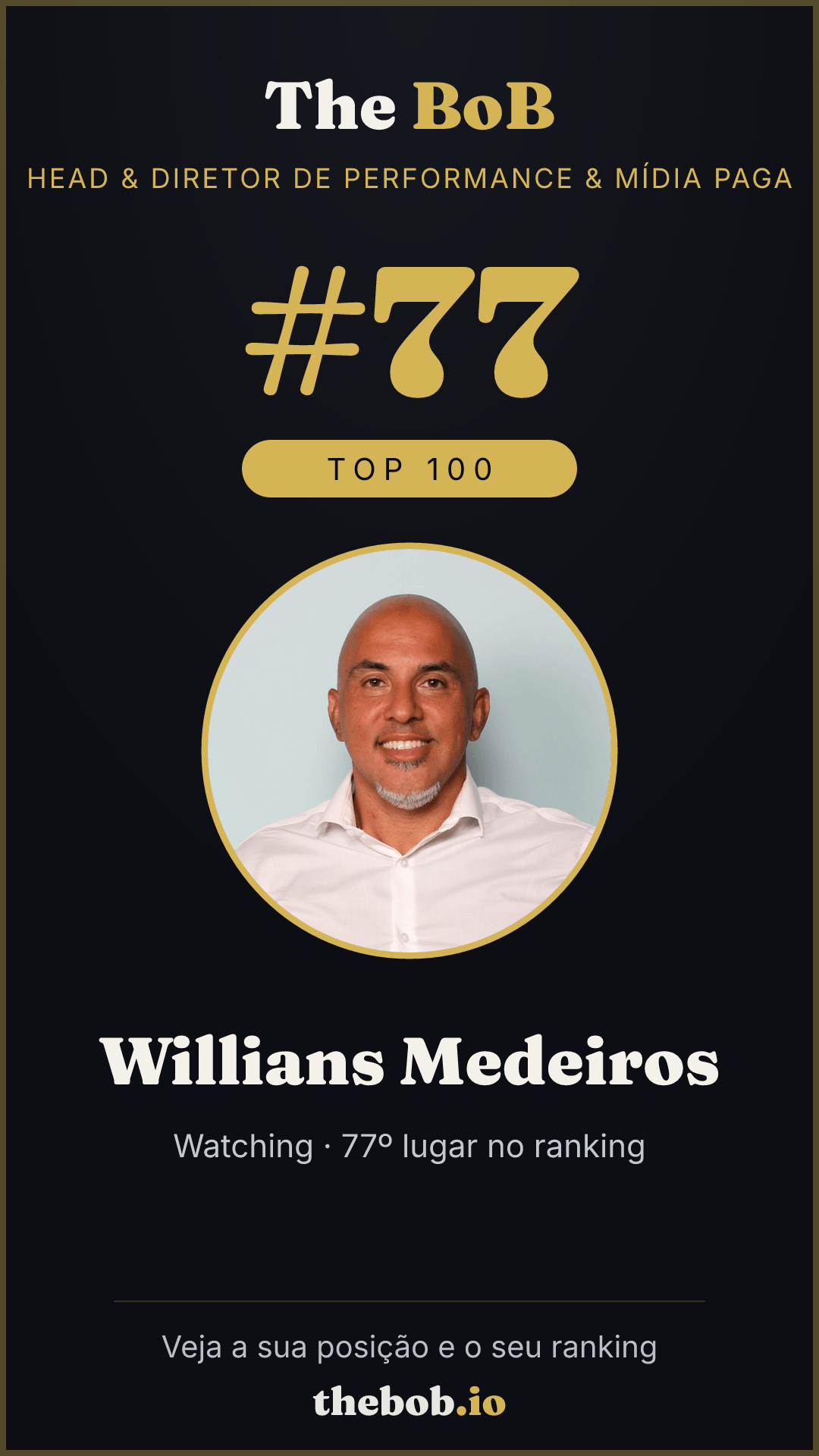 Selo The BoB · Willians Medeiros