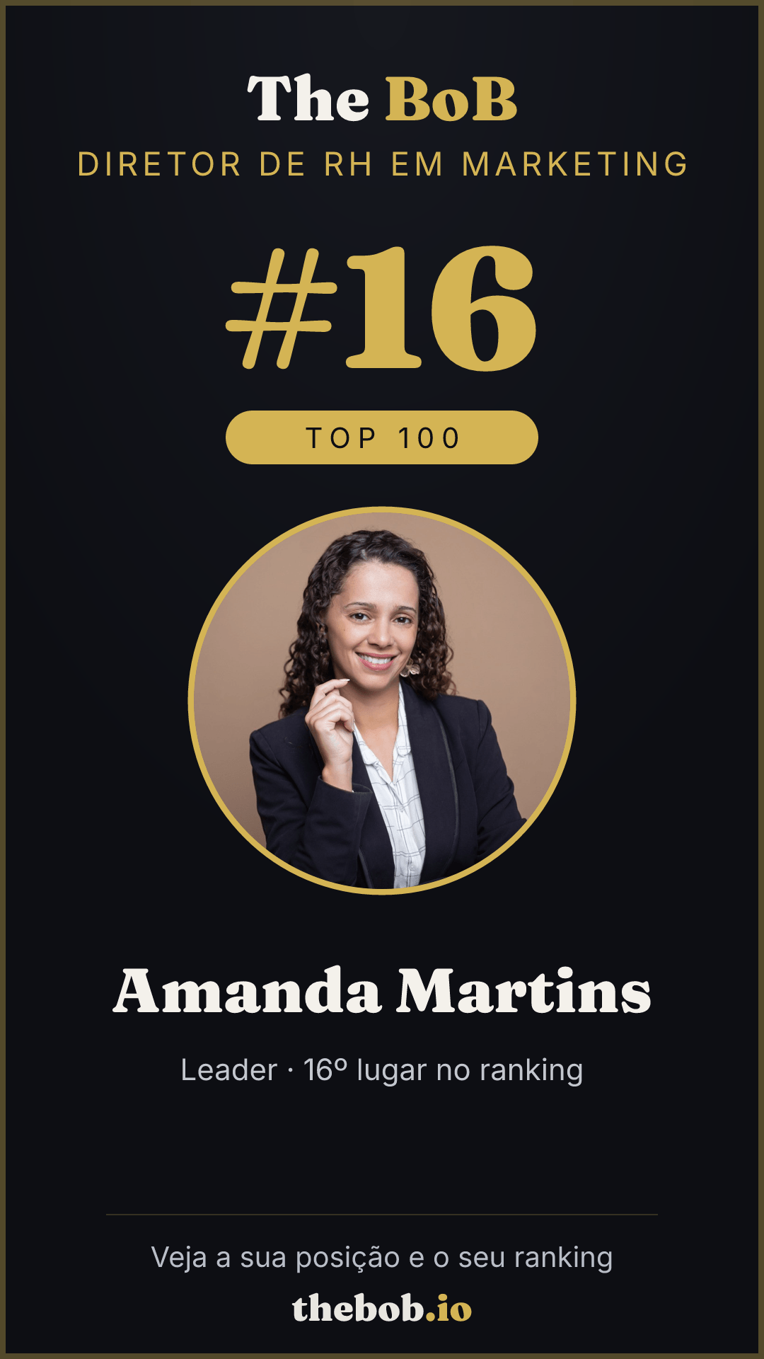 Selo The BoB · Amanda Martins