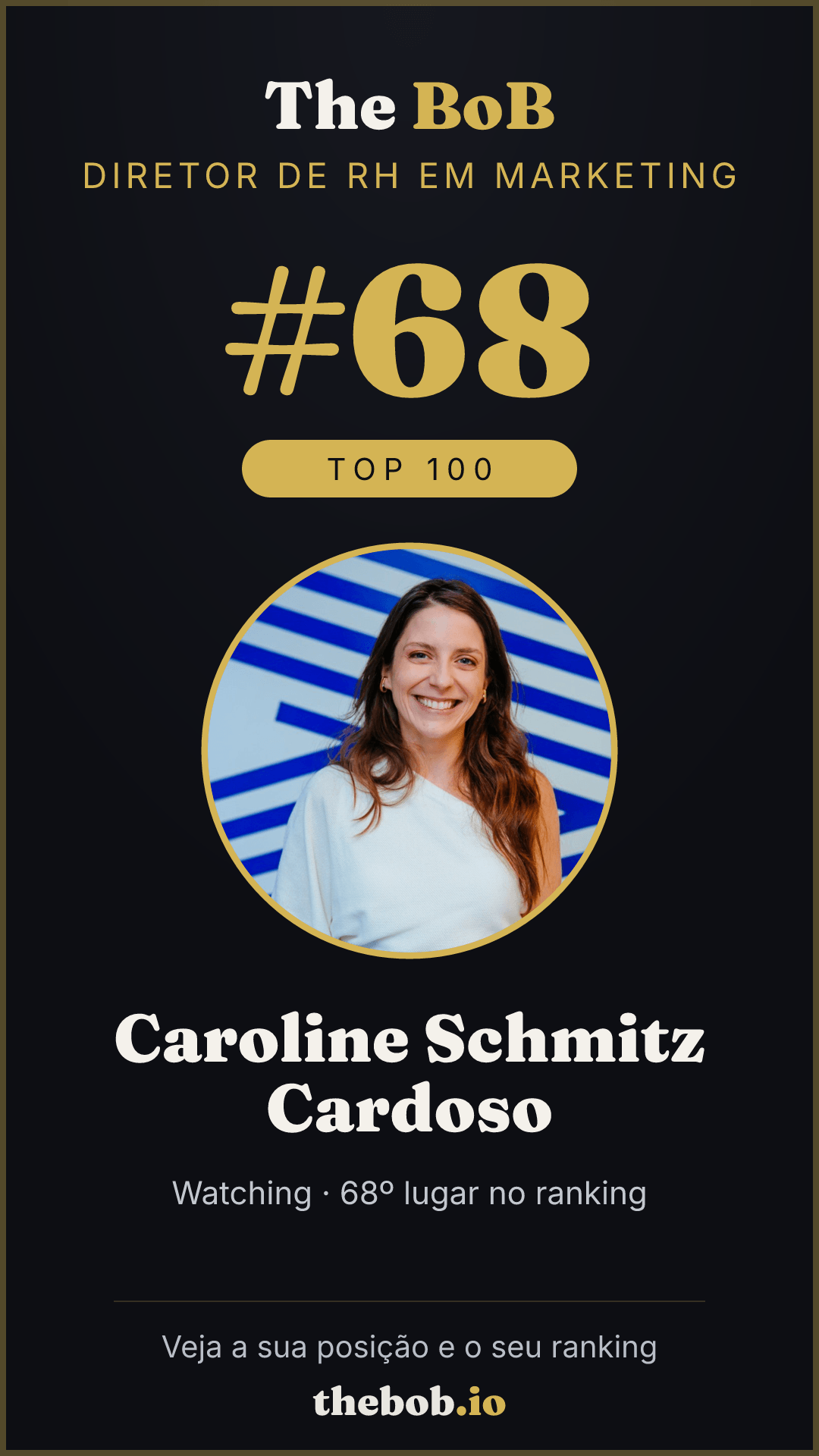 Selo The BoB · Caroline Schmitz Cardoso