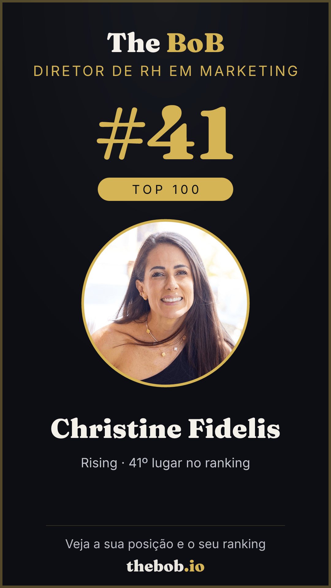 Selo The BoB · Christine Fidelis