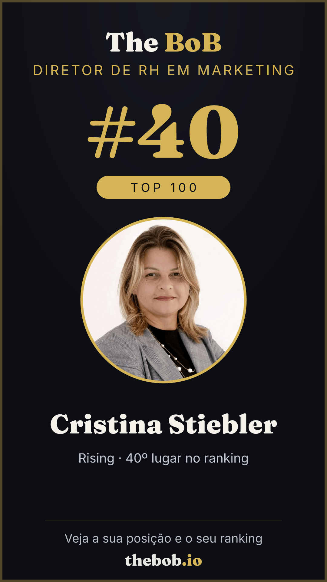 Selo The BoB · Cristina Stiebler