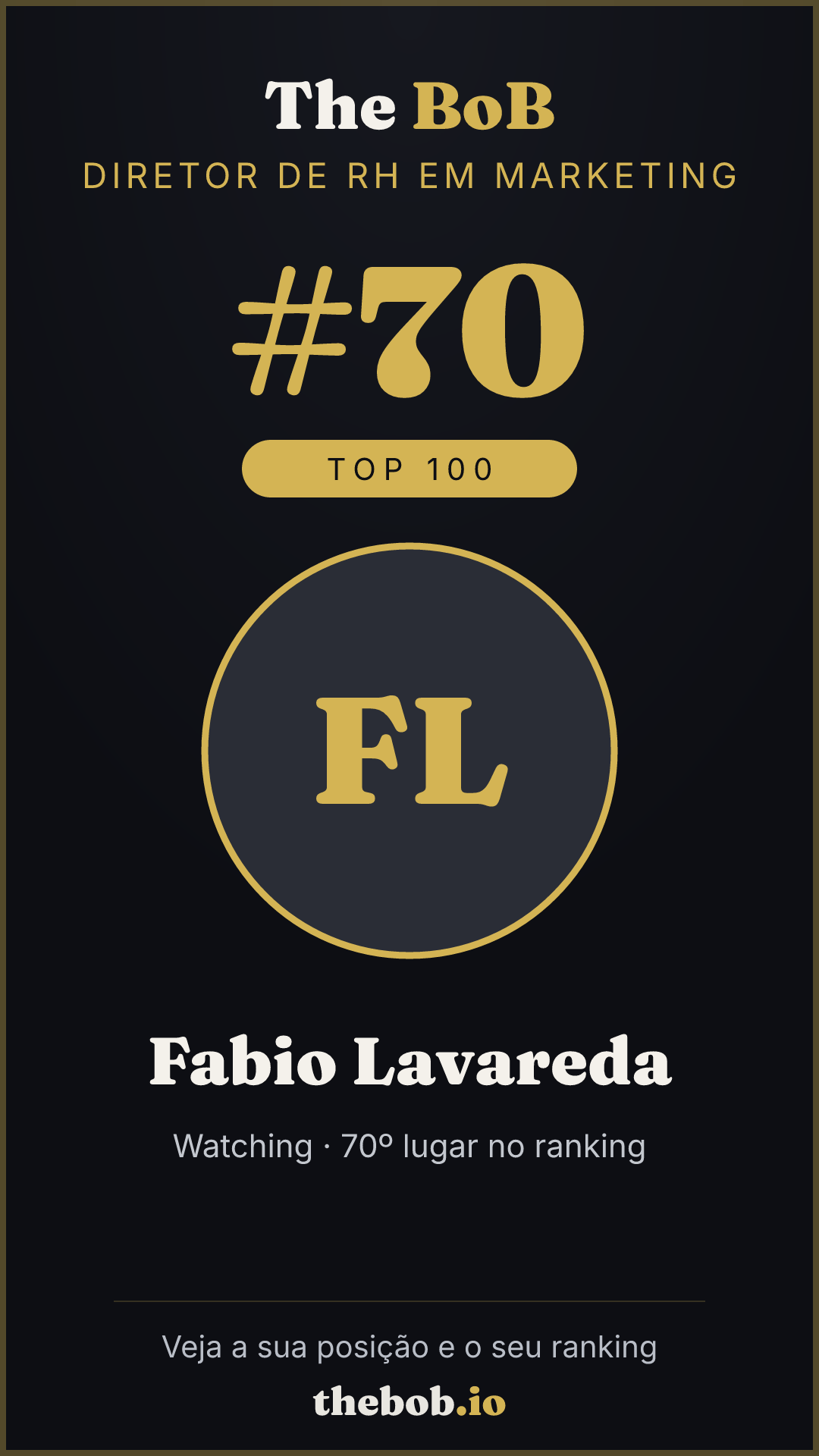 Selo The BoB · Fabio Lavareda