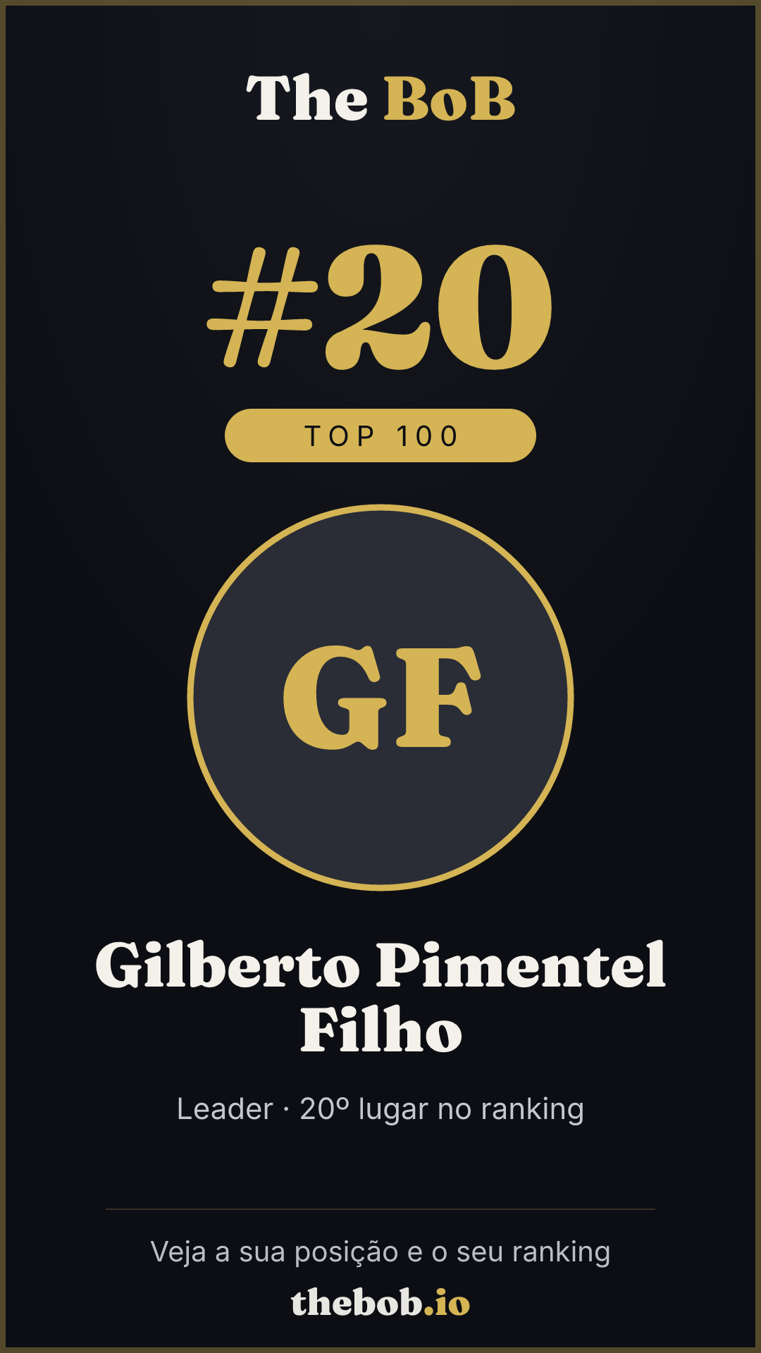 Selo The BoB · Gilberto Pimentel Filho