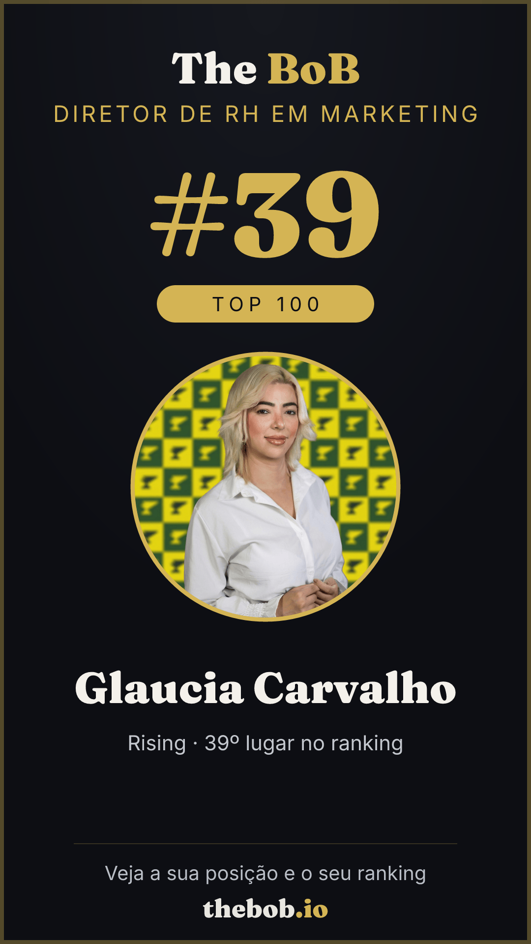 Selo The BoB · Glaucia Carvalho